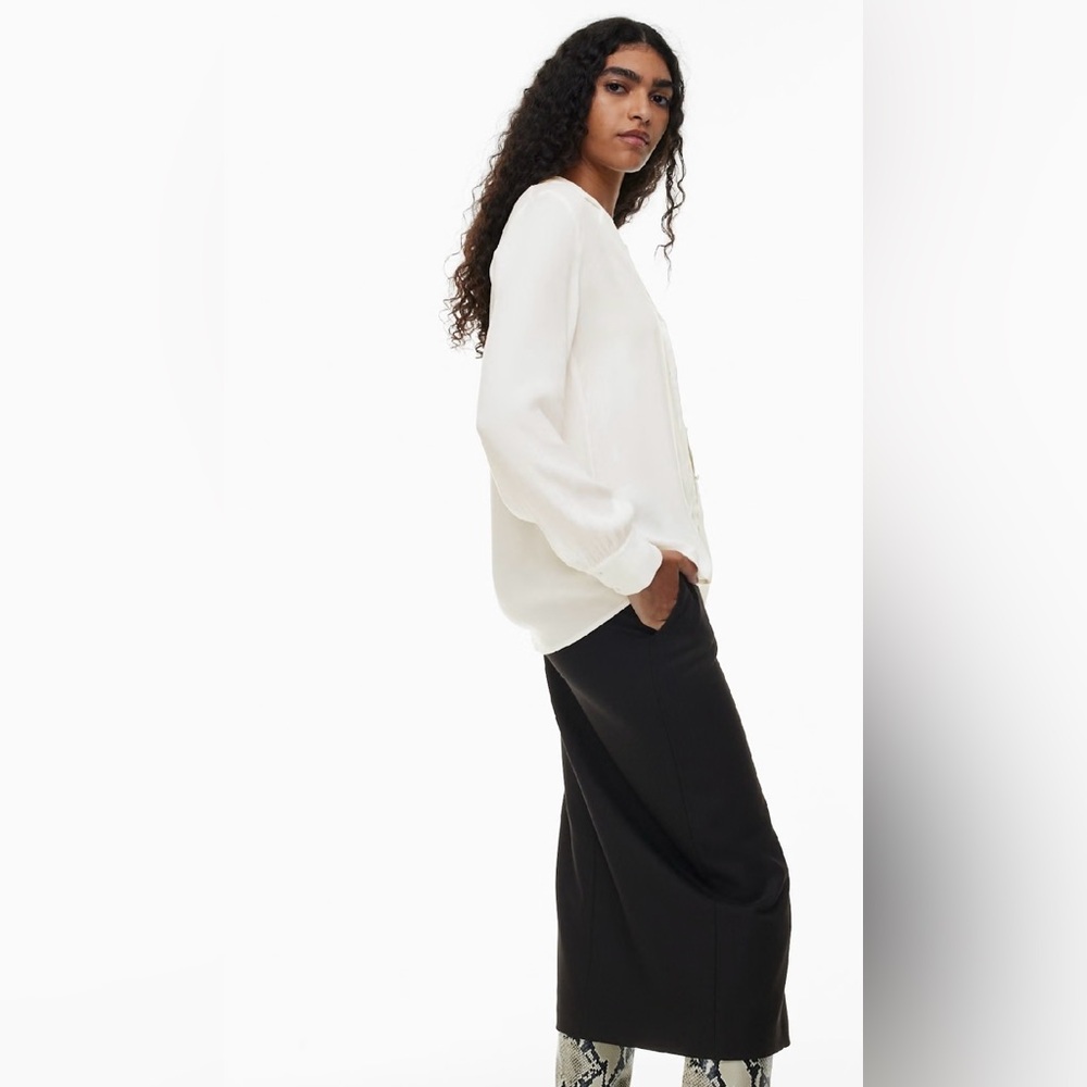 Aritzia Wilfred Tulum Blouse Sz Lg - Picture 5 of 7